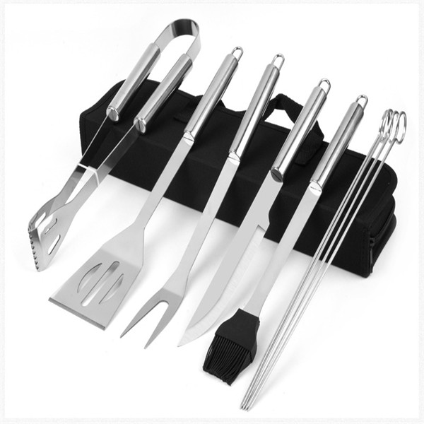 Spatula Fork Tong Knife Stainless Steel Barbecue Tools Carrying Storage Bag